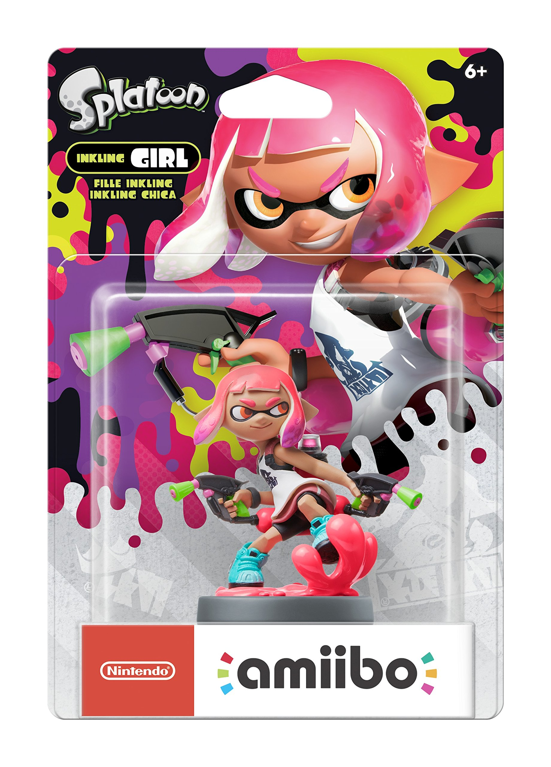 Nintendo Amiibo Inkling Girl Neon Pink Nintendo Amiibo Inkling Girl Neon Pink